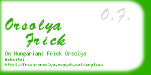 orsolya frick business card